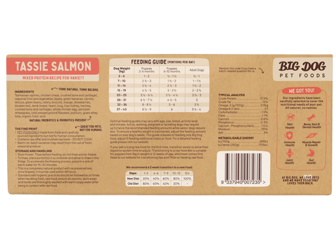 Frozen Raw Dog Food - Tassie Salmon