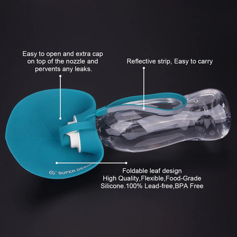 Expandable Silicon Pet Travel Water Bottle