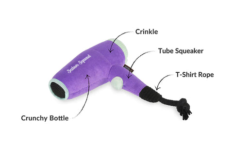 Dog Plush Toy - Splish Splash - Howlin’ Hair Dryer