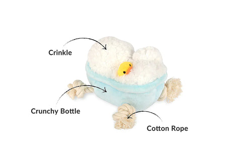 Dog Plush Toy - Splish Splash - Rub-a-Dub Tub
