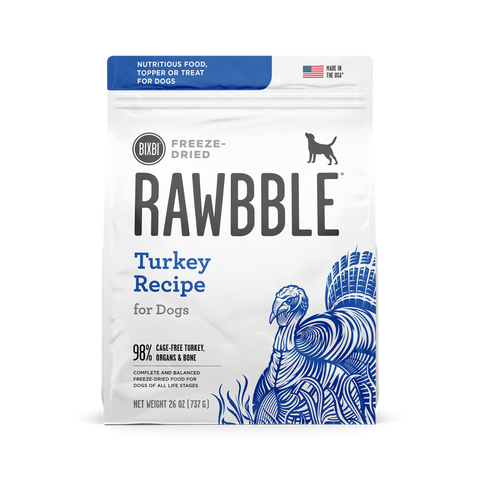 RAWBBLE® Freeze Dried Dog Food – Turkey Recipe