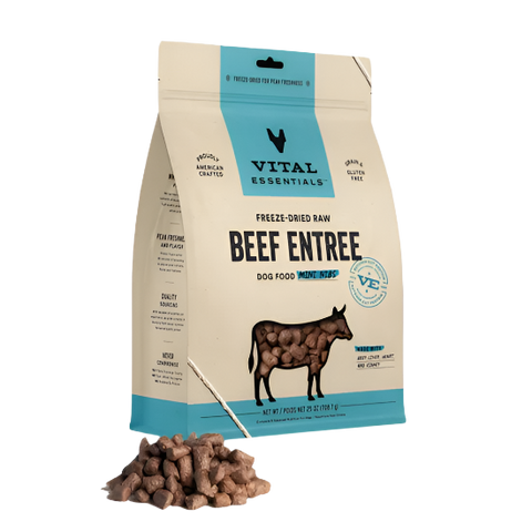 Vital Essentials - Freeze Dried Raw Dog Food - Beef Mini Nibs