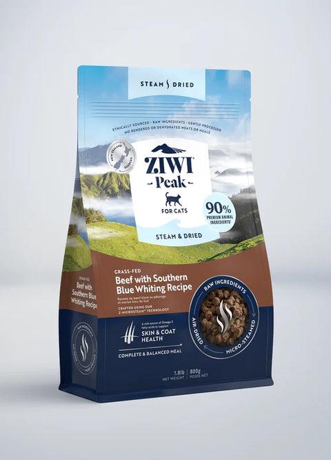 Steam & Dried - Beef with Southern Blue Whiting Cat Food