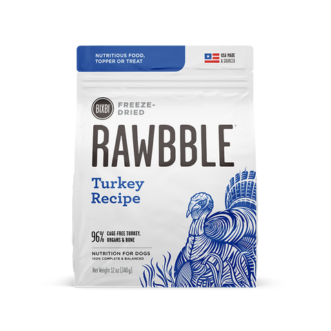 RAWBBLE® Freeze Dried Dog Food – Turkey Recipe