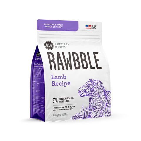 RAWBBLE® Freeze Dried Dog Food – Lamb Recipe