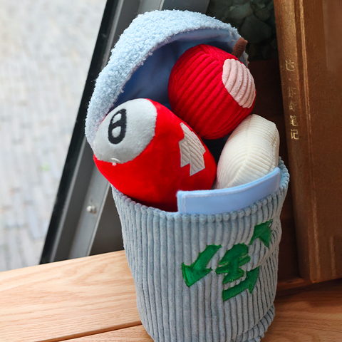 Trash Bin Dog Hide and Seek Toy