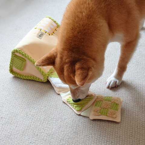 Tissue Box Dog Puzzle Toy