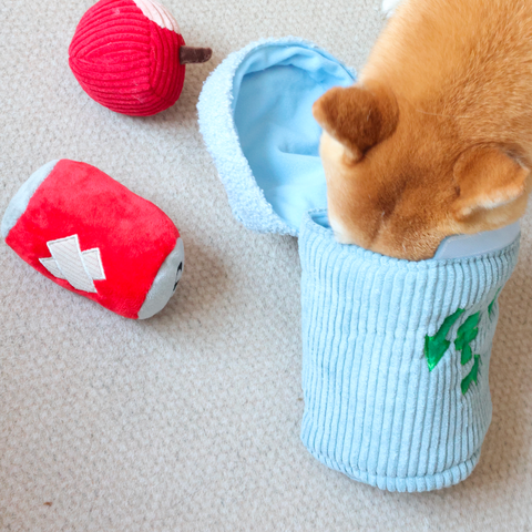 Trash Bin Dog Hide and Seek Toy