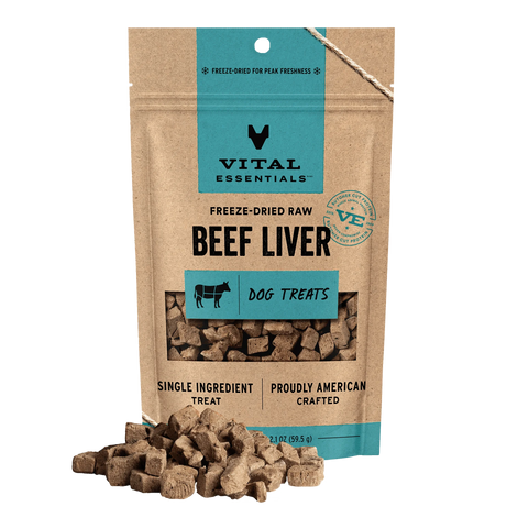 Vital Essentials - Freeze Dried Raw Dog Treats - Beef Liver
