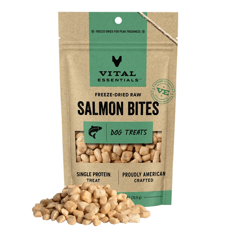 Vital Essentials - Freeze Dried Raw Dog Treats - Salmon Bites