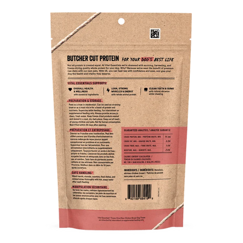 Vital Essentials - Freeze Dried Raw Dog Treats - Chicken Breast