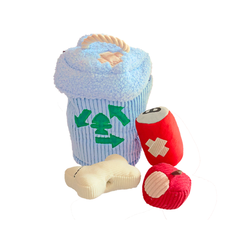 Trash Bin Dog Hide and Seek Toy