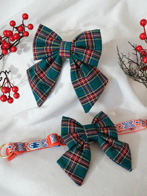 The Wagging Blue Sailor Dog Bow | Classic Collection