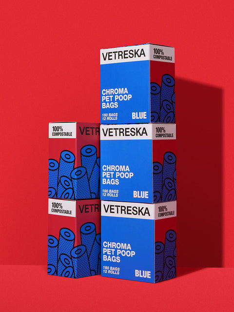Chroma Pet Poop Bags Refill Set (12 rolls) - Blue 10