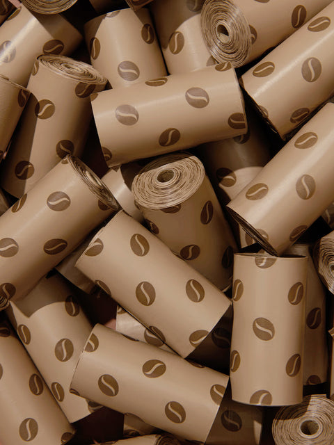 Coffee Pet Poop Bags Refill Set (12 Rolls) 02