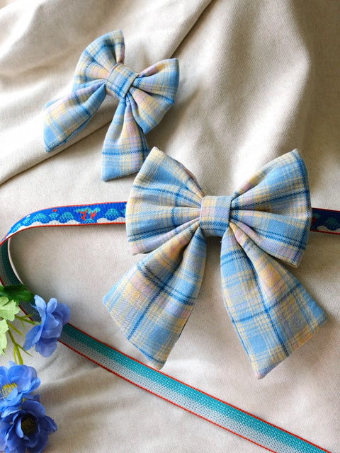 The Wagging Blue Sailor Dog Bow | Classic Collection