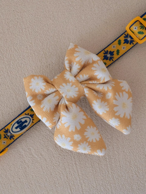 The Wagging Blue Sailor Dog Bow | Spring Collection