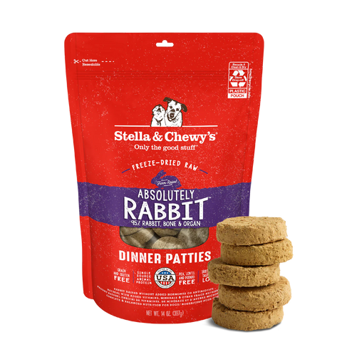 Absolutely Rabbit Freeze-Dried Raw Dinner Patties