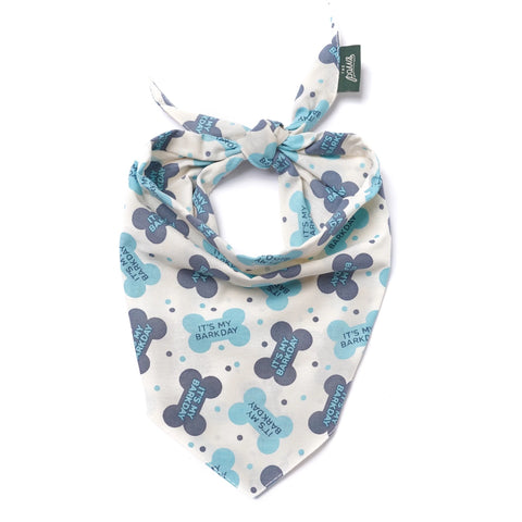 Dog Bandana - Let's Pawty Blue
