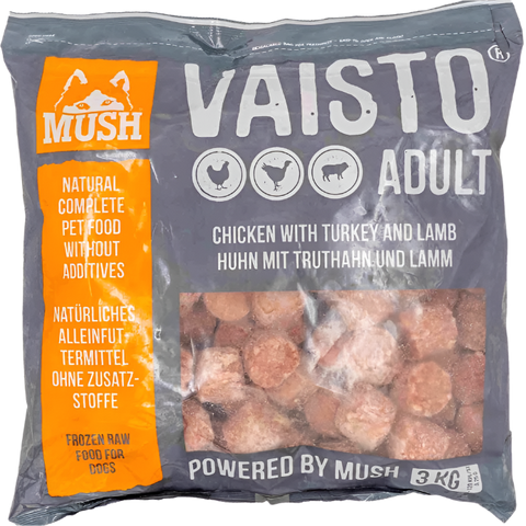 Frozen Raw Dog Food - Vaisto Grey (Chicken, Turkey & Lamb)