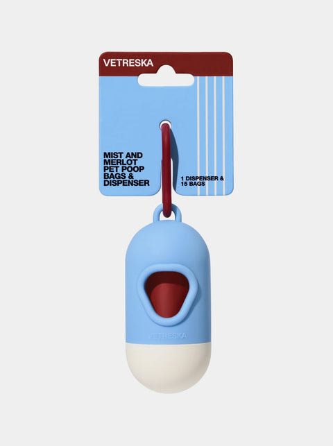 Mist And Merlot Pet Poop Bags & Dispenser (1 Dispenser + 1 Roll) 01