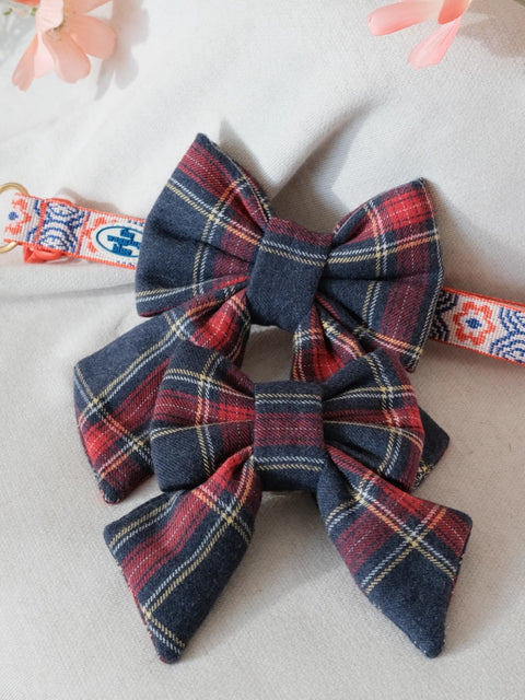 The Wagging Blue Sailor Dog Bow | Classic Collection
