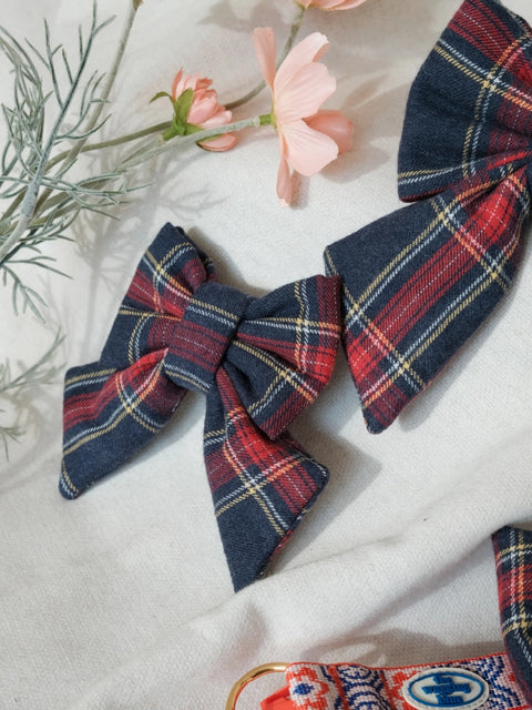 The Wagging Blue Sailor Dog Bow | Classic Collection