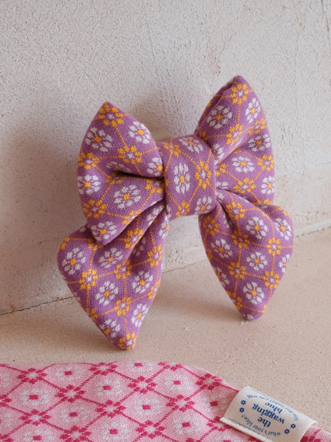 The Wagging Blue Sailor Dog Bow | Spring Collection