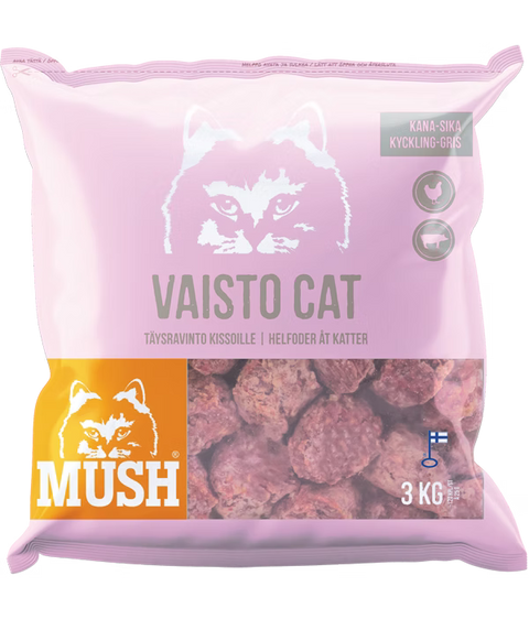 Frozen Raw Cat Food - Vaisto Pink (Chicken & Pork)