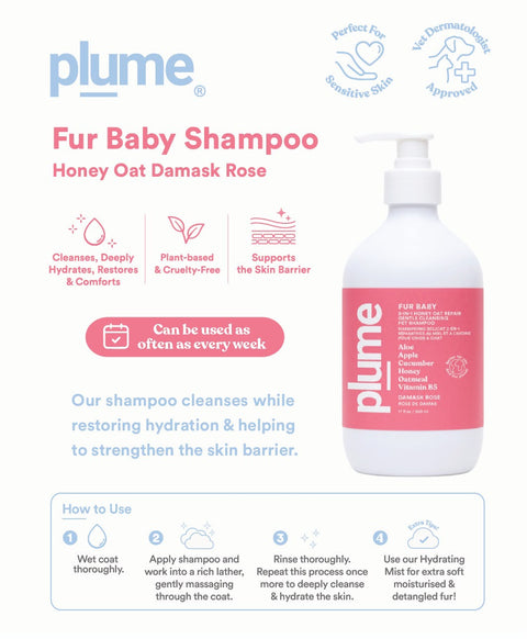 Fur Baby Shampoo - Honey Oat & Damask Rose