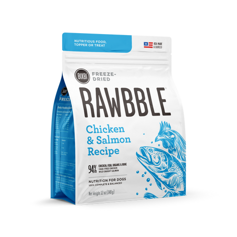 RAWBBLE® Freeze Dried Dog Food – Chicken & Salmon Recipe