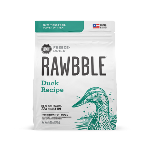 RAWBBLE® Freeze Dried Dog Food – Duck Recipe